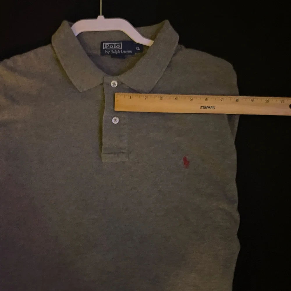 Ralph‎ Lauren Long Sleeve Gray Polo Embroidered Pony Shirt Men’s Size XL